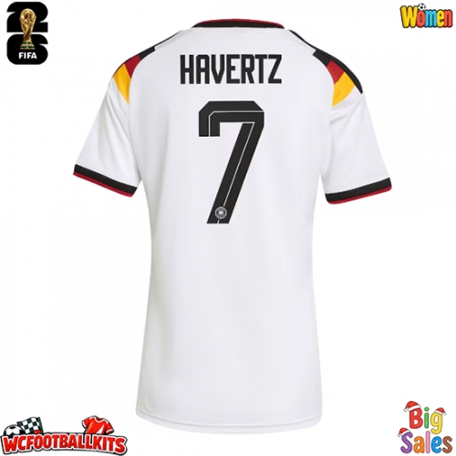 Germany Kai Havertz #7 Replica Home Stadium Shirt for Women World Cup 2026 Short Sleeve